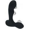 Vibrating and Tapping Silicone Prostate Massager with Ball Stimulator - Black