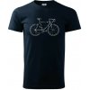 Bicykel názvy - Klasické pánske tričko vyššej gramáže - 2XL ( Tmavomodrá (veľmi tmavá - skoro čierna) )