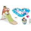 Set šmykľavka a vodná dráha v tvare srdca KS Slide Life Smoby dĺžka šmyku 150 cm s vodotryskom a vedro set Hrad