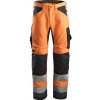 AllroundWork Snickers Workwear nohavice reflexní třída 2 oranžové