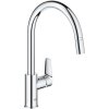 GROHE Start Edge páková drezová batéria s vyťažiteľným výtokom, výška výtoku 208 mm, chróm, 30551000