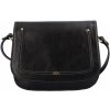 Dámska kožená crossbody kabelka čierna - Katana Versa B čierna