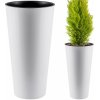 Prosperplast Kvetináč TUBUS SLIM biely lesk 25 cm