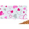 VFstyle nahrievací vankúšik s čerešňovými kôstkami 30x15 cm Love