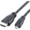 Kábel microHDMI pre Raspberry Pi - 2 m, čierny