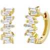Silvego Strieborné/pozlátené náušnice kruhy Bernie s Brilliance Zirconia DCC1541EWGP
