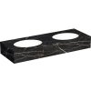Kompaktná doska pod umývadlo s dvoma umývadlami Intedoor TRENTA Compact čierna 120 cm až 160 cm x 50 cm S výrezom