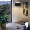 Polux | LED stojacia lampa TUNJA 1xE27/20W/230V pr. 38 cm matný chróm/čierna | 1xSA2188+1xEG32486