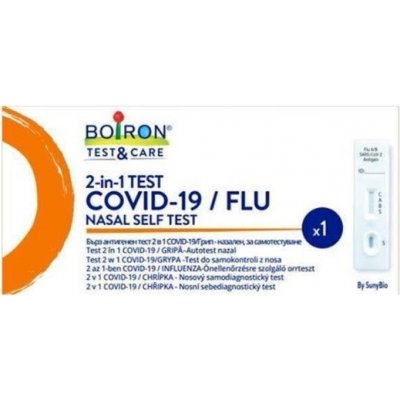BOIRON COVID-19/FLU Test&care 2-in-1 nosový samodiagnostický test 1 ks - BOIRON Test&Care 2-in-1 COVID-19/FLU nosový samodiagnostický test 1x1 ks