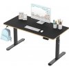 ULTRADESK Stôl detský el. nastaviteľná výška s držiakom na slúchadlá a klipom na káble 120×60 cm, čierny
