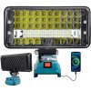 Lampa pre 18V baterka halogénová + 2X USB 90W 7 PALCOV