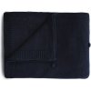 Mushie pletená detská deka Bodkovaná dark navy