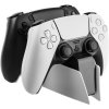 Dobíjacia stanica FIXED pre dva bezdrôtové ovládače DualSense PlayStation 5, čierno-biela FIXPS5-DCC-BW