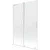 Mexen Velar L, 2-krídlová posuvná vaňová zástena 120 x 150 cm, 8mm číre sklo, biely profil, 896-120-003-01-20