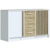 | Komoda TAYLER biela/dub craft | MT0030