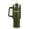 Foxigy Termohrnček do auta so slamkou 1200 ml Army green