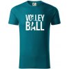 Volleyball nápis - Tričko z organickej bavlny - 2XL ( Petrolejová )
