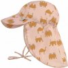 Detský klobúk Lassig Sun Protection Flap Hat camel pink 46-49 ružová 46-49