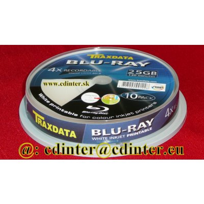 Traxdata BD-R 25GB 6x, printable, cakebox, 10ks