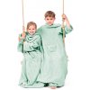 Detská deka s rukávmi DecoKing Lazy mätová, veľkosť 90x105