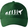 Karate Evolúcia - kop - Šiltovka so zahnutým šiltom a látkovou sponou - Univerzálna veľkosť ( Fľaškovozelená )