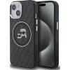 Karl Lagerfeld IML K&CH Heads opakovaný logo MagSafe puzdro pre iPhone 15 čierne (KLHMP15SHMKBKCHK)