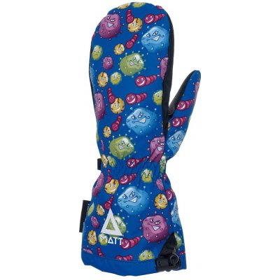 Matt 3237 Bubble Monsters kids Tootex mittens blue