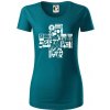Zdravotné kríž veci - Dámske tričko z organickej bavlny Origin (GOTS) - 2XL ( Petrolejová )