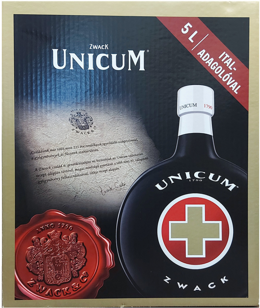 Zwack Unicum 40% 5 l (kartón)