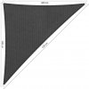 Shadow Comfort Slnečný Trojuholník 90° shadow 3,0 x 3,0 x 4,2 m Farba: Carbon čierna