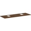 Hansgrohe Xelu Q Doska pod umývadlo 156x55 cm, 2 výrezy, tmavý orech 54126630-HG