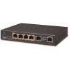Planet GSD-604HP PoE switch 1Gbps, 6xTP, 4xPoE 802.3at/af 30W/55W, fanless