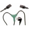 PremiumCord Kabel síťový 230V, Y-kabel přívodní M-2x F kpspy