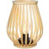 SOLIGHT WO3106 bambusová lucerna s LED žárovkou, teplá bílá, 2x AA, 20cm