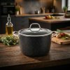 TESCOMA President Stone 6 l čierny - hliníkový hrniec s pokrievkou