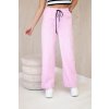 Kesi Włoski nohavice Punto so širokou nohou svetloružová ružová