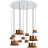 Estiluz MAINE R100.7S4M copper (Závesné LED svietidlo.)