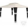 tectake 403261 záhradný altánok mona 3x4m - černá/krémová