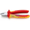 KNIPEX 70 06 180 Bočné štiepacie kliešte izolov.viacsel.návleky, certifikácia VDE, chrómované 180 mm