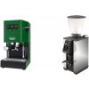 Gaggia Classic E24, green + Stone Espresso Pebble, chrome