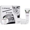 PRORASO White dárková sada: balzám po holení White 100 ml + krém před holením White 100 ml + krém na holení White 150 ml + plechová dóza