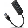 AXAGON HUE-M1A, 4x USB 3.2 Gen 1 MINI hub, kovový, kábel USB-A 20cm HUE-M1A