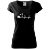 EKG bagr - Dámske tričko Pure - XL ( Čierna )