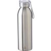 Nerezová jednostenná fľaša na pitie 650 ml Cindy, sivá strieborná