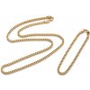 MSPERK Elegantná pozlátená súprava z nerezovej ocele 304 – Lanová retiazka a náramok (Rope Chain)