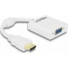 Delock 65346 HDMI / VGA adaptér [1x HDMI zástrčka - 1x VGA zásuvka] biela s feritovým jadrom 12 cm; 65346