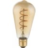 Globo lighting GLOBO – lighting LED žiarovka, zlatá, sklo jantár, E27 Edison, tvar hrušky, stmievateľná, Ø64, V:140, 1xE27 LED 4,5W 230V, 200lm, 1800K.