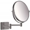 Hansgrohe AddStoris - Kozmetické nástenné zrkadlo, kefovaný čierny chróm 41791340