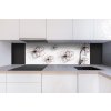 DIMEX | Dibond doska za kuchynskú linku | DBW-18060-098 Červeno-čierne okvetné lístky | 180 x 60 cm + Dibond obkladová doska Dimex do kuchyne Červeno-čierne okvetné lístky v rozmere 180 x 60 cm + lepi