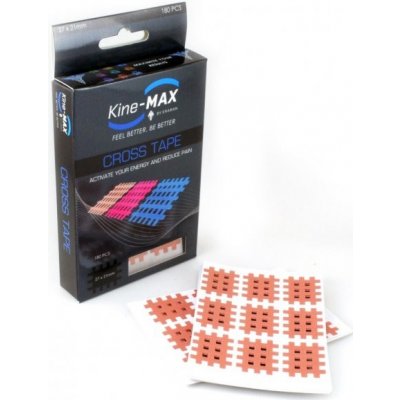 Kine-MAX Cross tape krížový tejp 27x21 mm vel. S (180 ks)- modrá